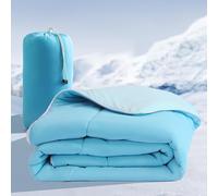 Cooling Blankets, 100% Rayon Derived from Bamboo, Absorbs Body Heat to Keep Cool on Warm Night, Ultra-Cool Lightweight Blanket (White, Queen (U.S. Standard))