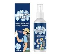 Cooling Body Spray - Instant Refreshing Cold Mist, Greasy, Long-Lasting Liquid | Portable Skin Care Product, Heat Protection Spray for Adults, Women, Men, Gym, Outdoor, R