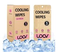 Cooling Body Wipes, 10''x25'' Huge Cooling Wipes, 3s Ice Sensation Wipes, No Rinse Shower Wipes for Hot Weather, Camping, Gym, Yoga, Marathon, Oversized and Extra-Thick, Individually Wrapped, 12 Count