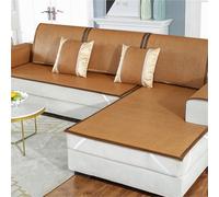 Cooling Breathable Settee Cover Sofa Cover Couch Cover Non-Slip Machine Washable - Rattan Ice Silk Slipcover with Elastic Straps for 1 2 3 4 Seater L Shape Corner Sofa(Color 7,70 * 150)