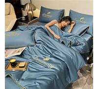 Cooling Breathable Summer Quilt and Blanket Set, Ice Silk Material for Ultimate Comfort, Washable and Conditioning - 4 Piece