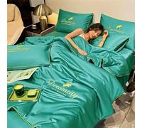 Cooling Breathable Summer Quilt and Blanket Set, Ice Silk Material for Ultimate Comfort, Washable and Conditioning - 4 Piece