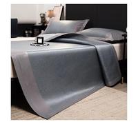 Cooling Breathable Summer Sleeping Mat With Pillowcase, Woven Ice Silk Material For Hot Nights Bed Sofa Floor Use, Adults And Hot Sleepers