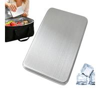 Cooling Bricks, Compact Thermal Carriers, 12.7 x 7.5 x 1.5 cm Stainless Steel Ice with Reusable Cores, Arctic Freeze Modules for Beverage Control, Cryogenic Utility Kit, Nova Transit Pack for Home