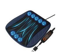 Cooling Car Seat Cushion | Ventilated Car Front Seat Cooling Pad - 8 Fans Included Ice Silk Mesh Mat Quiet for Hot Weather Road Trip Working Sedan RV Game Chair