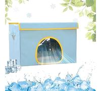 Cooling Cat House, Foldable Oxford Cloth Cat Shelter Pet Cooling House with 6 Ice Packs Dog Houses Pet Cool Tent for Cats Dogs for Outdoor Indoor(Sky blue,L)