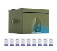 Cooling Cat House, Foldable Oxford Cloth Cat Shelter Pet Cooling House with 9 Ice Packs Air Conditioned Dog Houses Pet Cool Tent for Cats Dogs for Outdoor Indoor, 35x33x32cm