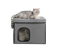 Cooling Cat House, Foldable Pet Enclosure, Air Conditioned Shelter Design, Breathable Comfortable Material, for Apartment, Balcony, Patio, Indoor, Outdoor, 24.41 x 13.78 x 13.78 inches