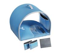 Cooling Cat House - Foldable Pet Shelter Tent, Breathable Ice Fabric Lining, Weatherproof Cooling Chamber, Spacious Fold Design | Summer Pet Home for Cats Dogs Garden Balcony Indoor Living Room Yard