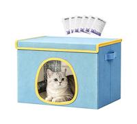 Cooling Cat House - Foldable Pet Shelter | Waterproof Oxford Fabric Enclosure With Aluminum Foil, Portable Summer Den For Small Dogs, Includes Six Ice Packs To Relieve Heat Stress Indoors And Outdoors
