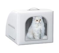 Cooling Cat House for Hot Days | Foldable Cats Dogs Cooling House | Cushion Bed Portable Pet Cave Box Weatherproof with Ice Bags for Camping Beach Patio Travel Balcony