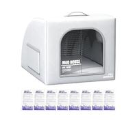 Cooling Cat House for Summer - Foldable Weatherproof Insulated Bed | Dog House with 8 Reusable Ice Packs | for Puppy Kitten Sleeping Indoor Outdoor Summer