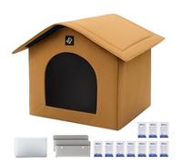 Cooling Cat House for Summer Outdoor, Puppy Tent Shelter, Ventilated Insulated Cool Portable Pet Puppy Outdoor Cats Shelter with Absorbent Bags and Ice Pack for Yard Garden Travel