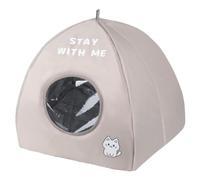 Cooling Cat House Indoor Cool Kitten Bed with Insulated Foil Lining