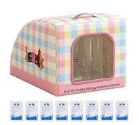 Cooling Cat House, Insulated Pet Shelter, Portable Bed with Sturdy Panel, Comfort Refuge with Refined Texture, 1piece Animal Category, Travel Companion for Stray Pets Bedroom Living Room Balcony