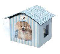 Cooling Cat House, Insulated Pet Shelter with Ice Packs and Thermal Pad, Portable Tent for SummerRelief in Indoor Rooms, Patio, Garden, Courtyard, Balcony, Backyard, or Farm, Blue