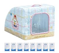 Cooling Cat House, Insulated Portable Comfort Protective House with Handle, Cooling Cat Bed, for Strays, Pets Outdoors, Bedroom, Balconies, Courtyards, Patio, Garden, Backyard, Building