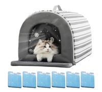 Cooling Cat House, Insulated Waterproof Pet Tent with Ice Box, Non-Slip Comfortable Design, Compact Ideal for Apartment Living, Indoor, Outdoor Use, Puppies, and Animal Habitats