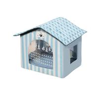 Cooling Cat House, Outdoor Shelter with Ice Pack, Pet Retreat Design, Ideal for Courtyards, Balconies, Backyard, Garden, Farm, Indoor, Patio, Stray Use, 16.93x20.47x19.29 Inches
