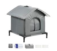 Cooling Cat House with Reusable Ice Pack Kitten Shelter Bed on Feet Waterproof Cooling Cave Oxford Cloth And Iron, M