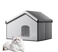 Cooling Cat Shelter - Summer Outdoor Cat House, Weatherproof Build | Walls with Elevated Ventilation, Insulated Comfort for cats and small dogs on Porch, Garden, Backyard, and Balcony