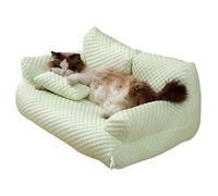 Cooling Cat Sofa Bed, Soft Ice Silk Pet Sofa for Dogs & Cats, Breathable and Washable with Non-Slip Bottom,