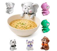 Cooling Clip-On Fan for Cup & Bowl, Mini Cute Animal Elephant Clip Fan, Rechargeable Beverage Cooler for Coffee Tea Milk, Fast Air Blowing Desktop Food Cooling Companion, for Baby Hot Soup, Noodles(D)