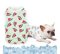 Cooling Coat for Dogs, Cooling Vest for Pets - Dog Shirts, Watermelon Print, Soft, Breathable, Puppy T-Shirts, Instant Cooling, Dog Clothing Shirt for Summer, Pet Clothes for French