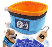 Cooling Collar for Dogs | Ice Dog Cooling Bandana | Includes 16 PCM Ice Gel Packs & Insulated Carry Bag (for Your Extra ice Packs) Perfect Dog Summer Clothes Cooling for Dogs (Small)