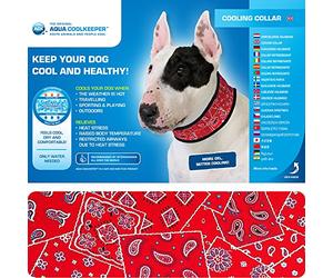 Cooling Collar Red Western for Dogs Size XL 44-55 cm x 7 cm