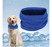 Cooling Dog Bandana, Cooling Scarf for Dogs, Cold Collar for Dogs, Cooling Pet Scarf Dogs, Summer Refreshing Collars for Dogs (Dark Blue-S)