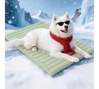 Cooling Dog Bed, Durable Anti-Scratch Cat Cool Mat Foldable Summer Bed For Home/Car/Travel,green-XL-150x101cm