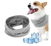 Cooling Dog Collar, High-Quality Self-Cooling Materials, Refreshing and Comfortable and 100% Safe for Animals, Heat Dissipation Bandana Suitable for Dogs, Size S, Grey