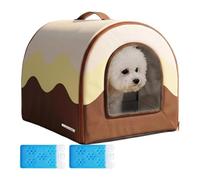 Cooling Dog House Cat Cave with Ice Crystal Box