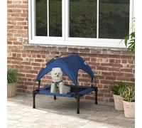 PawHut Cooling Raised Dog Bed w/ Breathable Mesh - for S - M Dogs - Dark Blue | TJ Hughes
