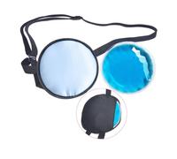 Cooling Eye Patches for Puffy Eyes, Pure Silk Ice Eye Patch, Single Eye Mask, Medical One Eye Cover Cold Hot Therapy Strabismus Lazy Eyes After Surgery Adult Kid Pirate Eyepatch (Blue)