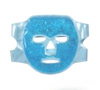 Cooling Face for Hot/Cold Therapy - Gel Beads Ice Mask for Migraine Relief, Puffy Eyes, Sinus Pain, Acne, Headaches & Post-Surgery Recovery (Blue)