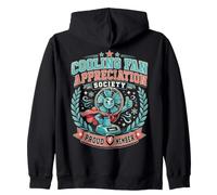 Cooling Fan Appreciation Society Menopause Humor Zip Hoodie