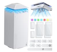 Cooling Fan Dust Proof for Xbox Series X Console with Colorful Light Strip,MENEEA Dust Cover Filter,Rubber Dust Plugs,Low Noise Top Fan with 3 Gears,Cooler&Light Independent Touch Switch,2 USB Port