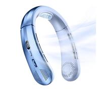 Cooling Fan for Neck,Neck Air Conditioner, Bladeless Personal Fan, Even Air Volume LED Display Powered by USB Battery Without Twist Hair Vent