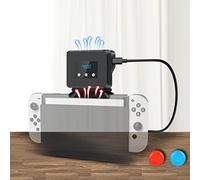 Cooling Fan for Nintendo Switch, Cooler Replacement Kit for Nintendo Switch Docking Station Dock Set, Adjustable Fan Speed, LED Temperature & Speed Display, 3 Buttons Control, Micro USB Cable Powered