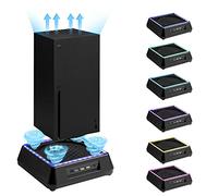 Cooling Fan for Xbox Series X, Xbox Series X Cooling Fan with 3 Levels Adjustable Speed Cooling Fan System, Low Noise, Extra 3 USB Port, Xbox Series X Cooling Station with 6 Colors RGB LED Light