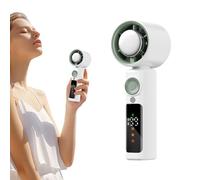 Cooling Fan Portable,Turbine Foldable Portable Cooling Fan - Rechargeable Handheld Night Light 1-199 Speeds LED Display 4000mAh For Indoor Dormitory Tent Patio Hiking Workplace Warehouse