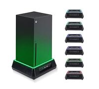 Cooling Fan Stand Dock for Xbox Series X, TechKen 3 Level Speed Fan Adjustable 7 Mode Colorful LED RGB Light Dock (Small)