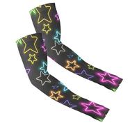 Cooling for Summer Cooling Compression Arm Sleeves for Men Women for Daily Wear One Size Fits All Neon Star Black Pattern