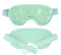 Cooling Gel Eye Mask for Puffy Eyes, Dark Circles, Migraines, Headaches, Swollen Eyes, Dry Eyes, Sinus Pain Relief, Reusable Hot Cold Therapy by Palmarisa (Green)