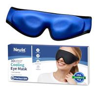 Cooling Gel Eye Mask for Puffy Eyes, Larger Full-Eye Cold Compress for Swelling, Ice-Cold Gel Therapy, Forehead & Upper Cheek Cooling Relief, Reusable Ice Pack for Eyes, FSA Eligible HSA, Black