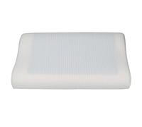 Cooling Gel Memory Foam Neck Pillow Ergonomic Wavy Design Cervical Support Pillow for Home and Beauty Salon Memory Cotton Polyester Fiber 48 x 30 x 10cm