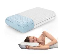 Cooling Gel Memory Foam Pillow - 1-Pack - King Size Bed Pillows For Sleeping - Medium-Firm - Back, Stomach and Side Sleeper Pillow - Shoulder & Back Pain Relief - Washable , Bamboo Viscose Cover