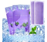 Cooling Gel Patches 20 Pack - 8 Hour Ice Cold Relief for Forehead, Neck & Body | Grape Mint Scented | Instant Temperature Drop for Sunburn, Workouts, | Hypoallergenic, Non-Irritating & Portable